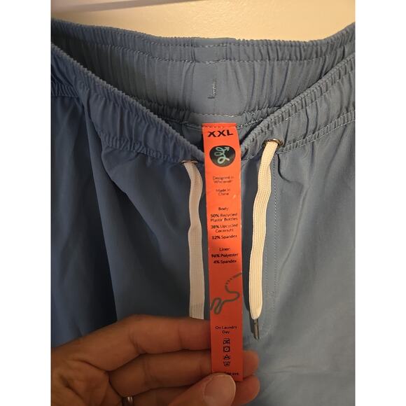 Bamboo Ave Shorts Mens Blue Boundless Lined Performance Gym Training Run XXL - Picture 6 of 6